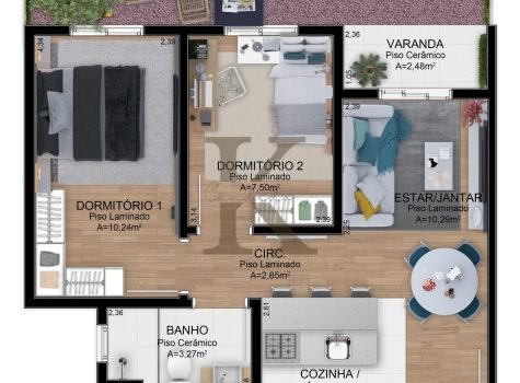 Planta Pátio e Varanda